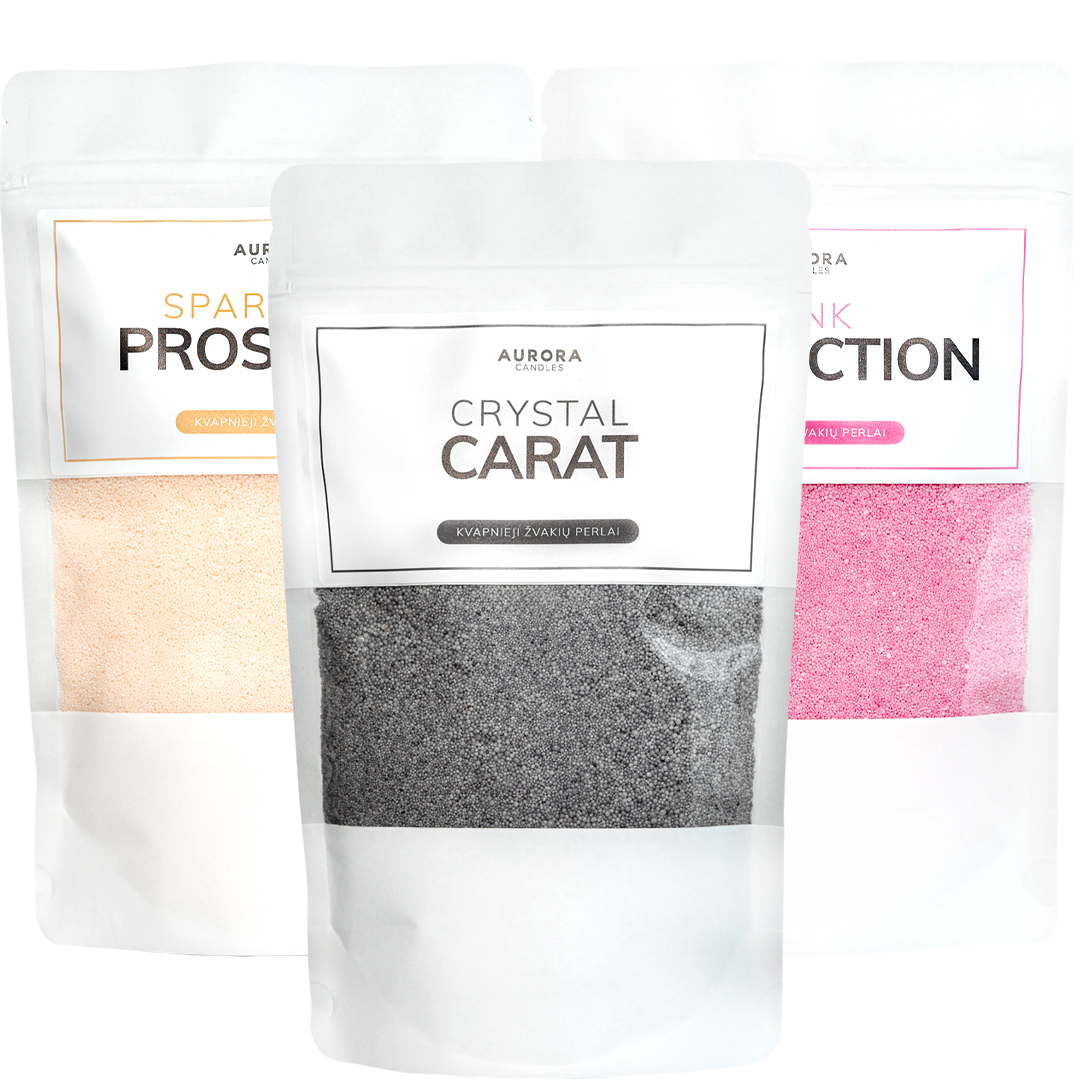 MIX rinkinys - 3 kvapų žvakių perlai