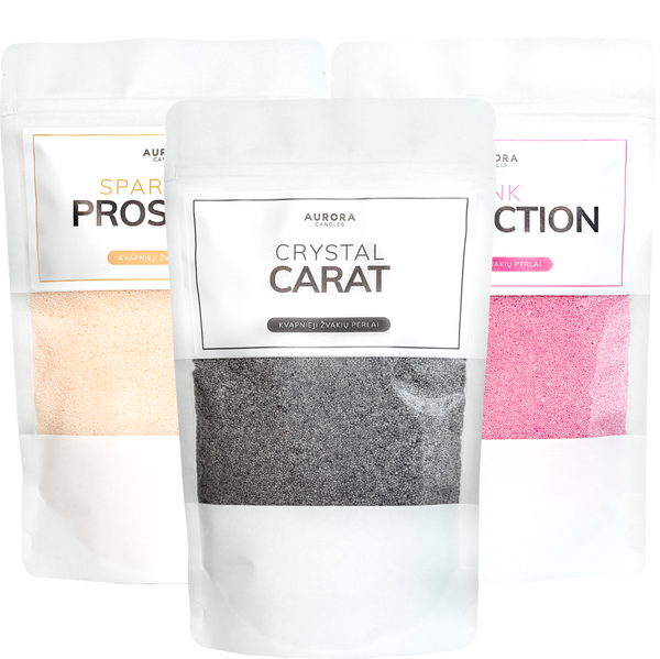 MIX rinkinys - 3 kvapų žvakių perlai